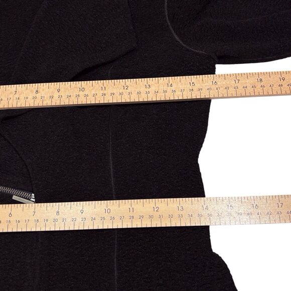 Eva Varro Barcelona Open Jacket Zippers Size Small Black Textured Pebble Knit - Picture 7 of 8